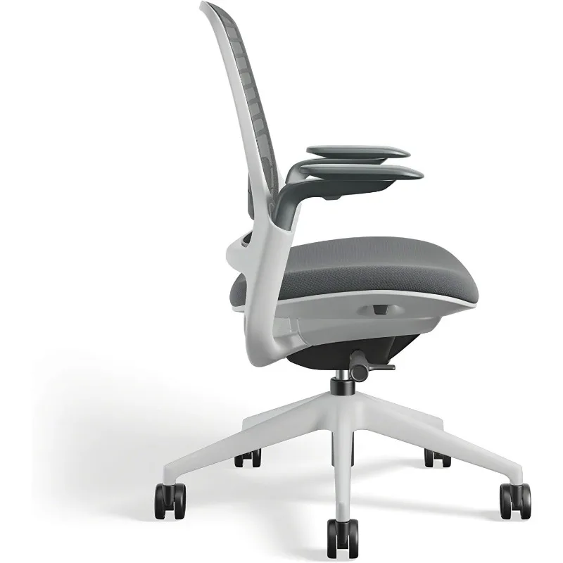 Ergonomic work chair with wheels for hard floors - helps improve productivity