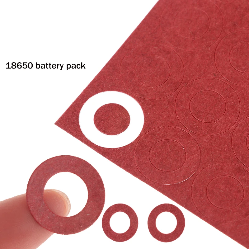 100Pcs/set 18650 Li-ion Battery Insulation Gasket Barley Paper Battery Pack Insulating Glue Fish Electrode Insulated Pads