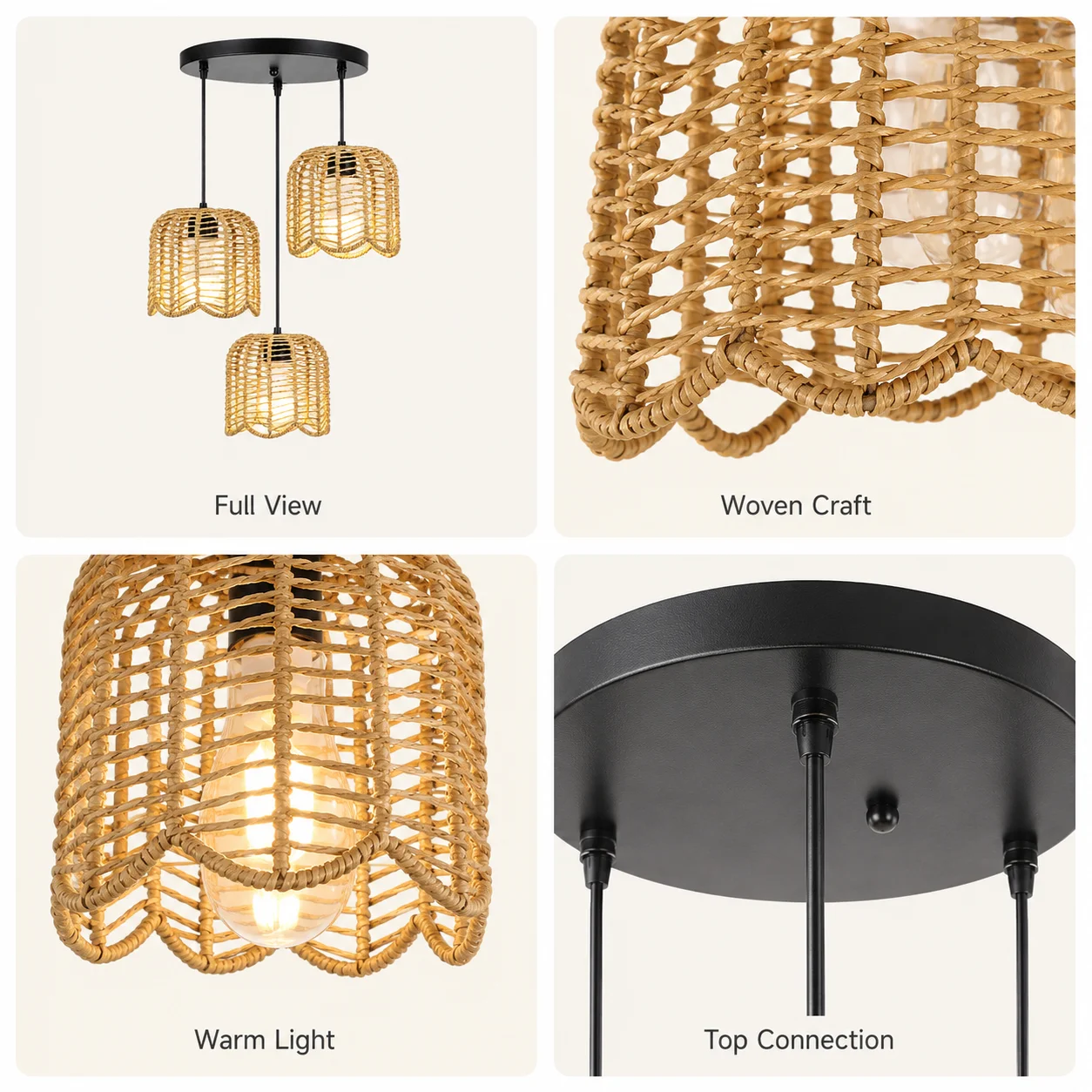 JOYINLED Farmhouse Handgeweven - Wicker Pendant Shade recensie en prijs