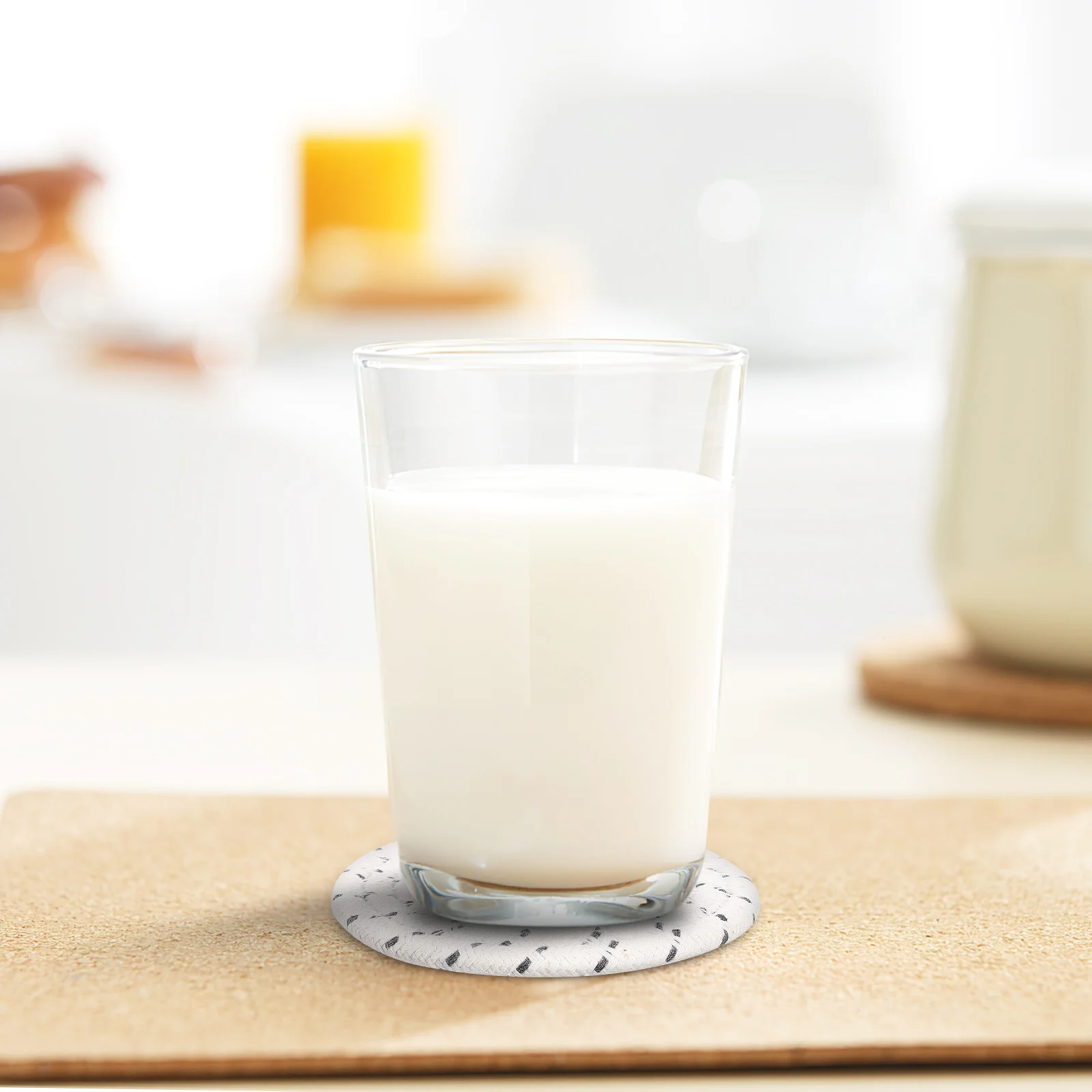 

12pcs Woven Cotton Coasters Absorbent Drink Protectors Non-Slip Round Table Mats For Kitchen Coffee Table Desk Patio Outdoor Use