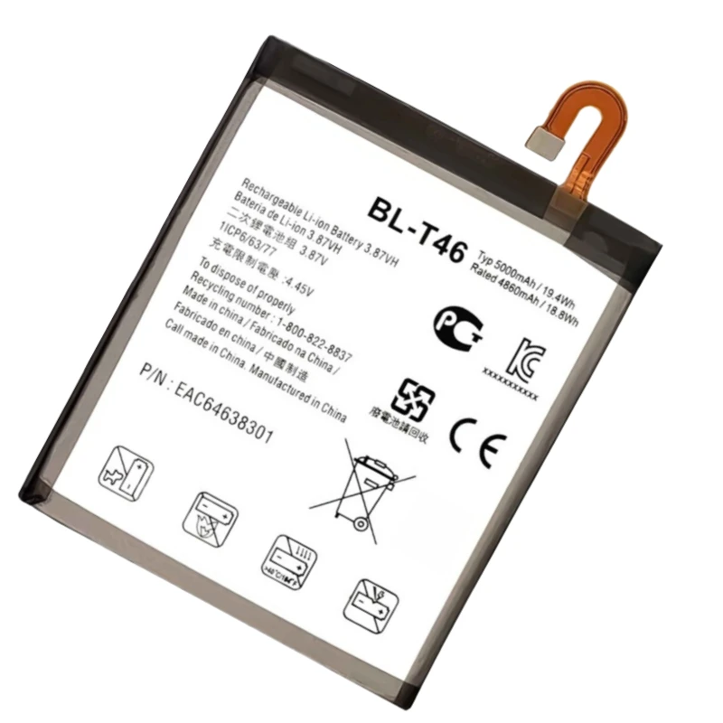 새로운 3.87V 5000mAh 휴대폰 배터리 BLT46 BL-T46 LG V60 ThinQ 5G V600QM5 LMV600VM V600VM 고품질