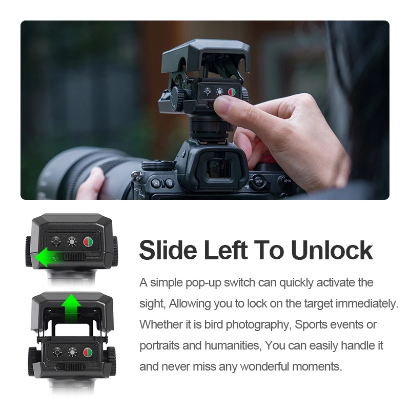 TTArtisan teleobjetivo punto de mira, punto de enfoque, luz de seguimiento, fotografía Tele, Zapata fría para Sony, Nikon, Canon, Fuji, Pentax, Olympus