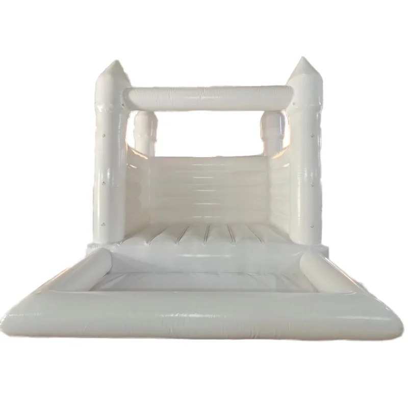 New Manufacturer Price Inflatable Wedding Bounce Castle White Bounce House Children Adult Jumping Fun