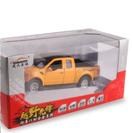 1:32 Ford Raptor F150 Big Wheel Alloy Diecast Car Model With With Sound Light Pull Back Car Toys For Children Xmas Gifts