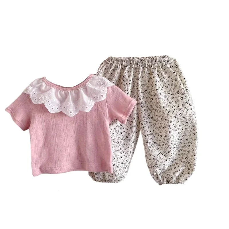 New Summer Baby Clothes Set Children Short Sleeved T-Shirt Shorts 2Pcs/Set Kids Girls Clothing Infant Outfits Toddler Tracksuits