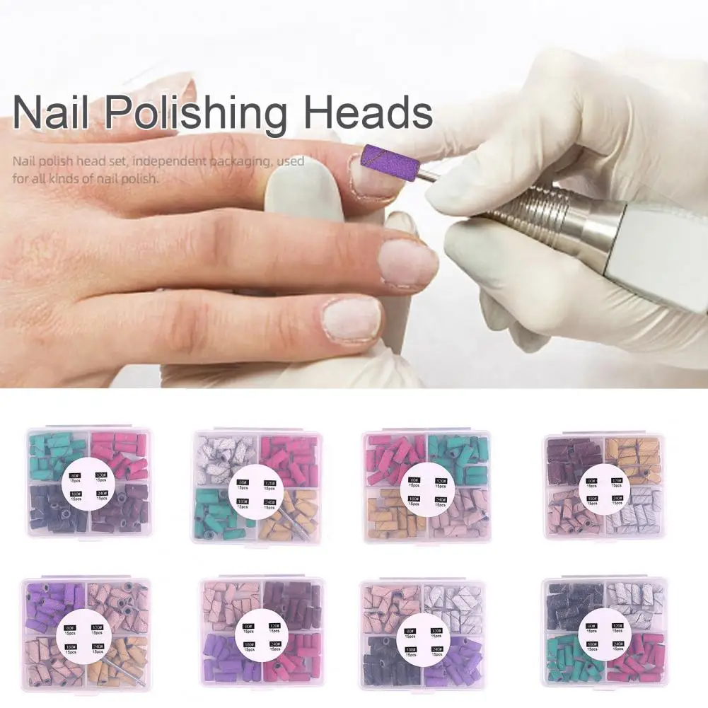 Nail Polishing Heads Professional Nail Drill Bit Set for Precise Shaping Polishing Ideal for Gel Manicures Pedicures for Nails