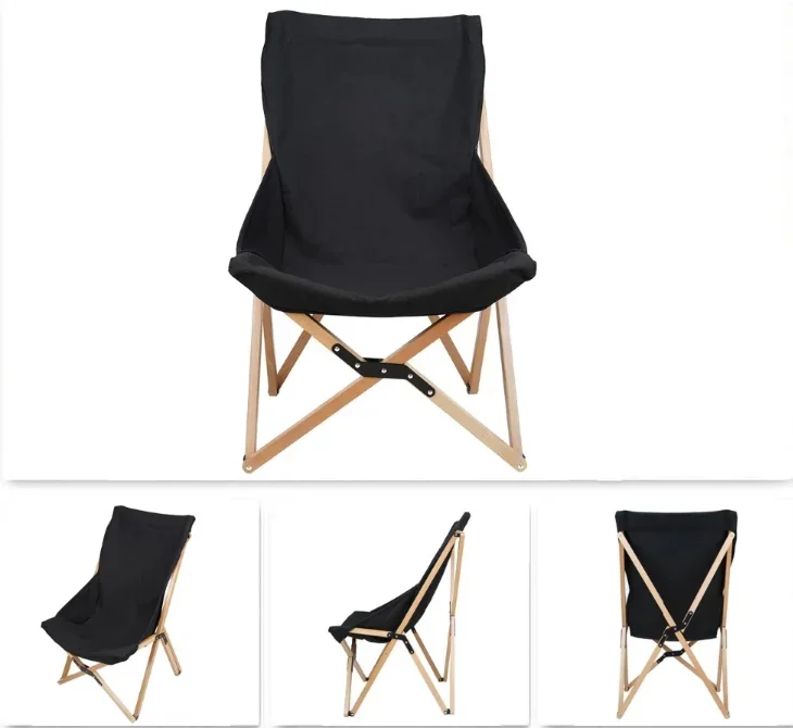 2024 New Arrival Wooden Furniture Folding Beech Chair Wood chair Outdoor Camping Chair