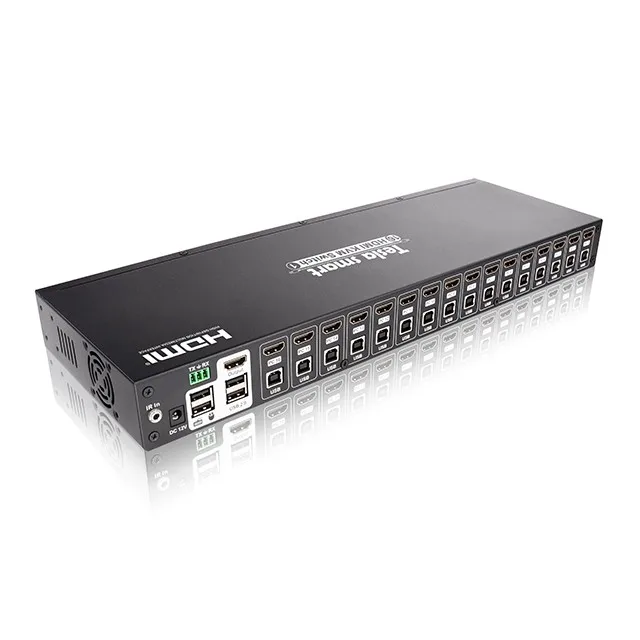 

USB2.0 16x1 Port KVM Switch with 19" Screen Server Rack KVM for Project