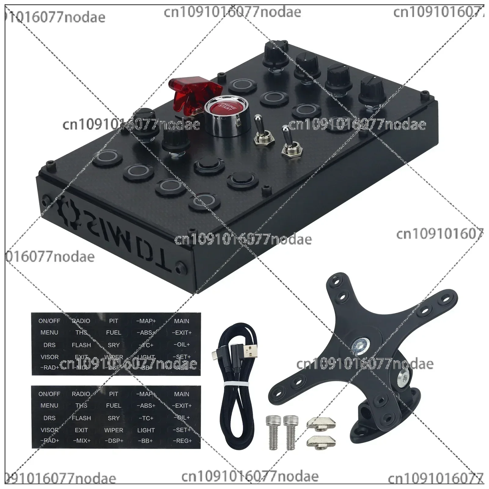 

Simplayer SIMDT Button Box SIM Racing Control Box Racing Simulator with Carbon Fiber Panel + Aluminum Back Shell