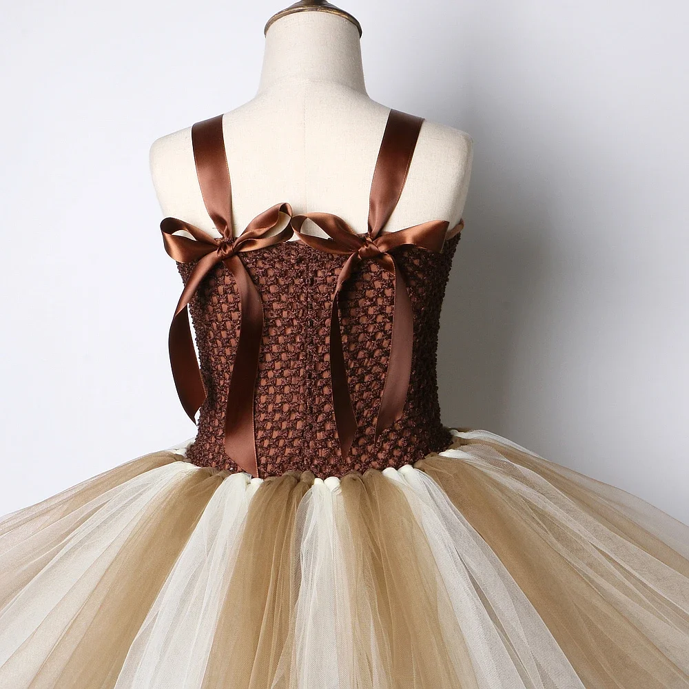 Bonito vestido de jirafa para niña pequeña, conjunto de disfraces de actuación de animales de dibujos animados para niños, Disfraces de Halloween, vestidos de tutú de Navidad para niñas