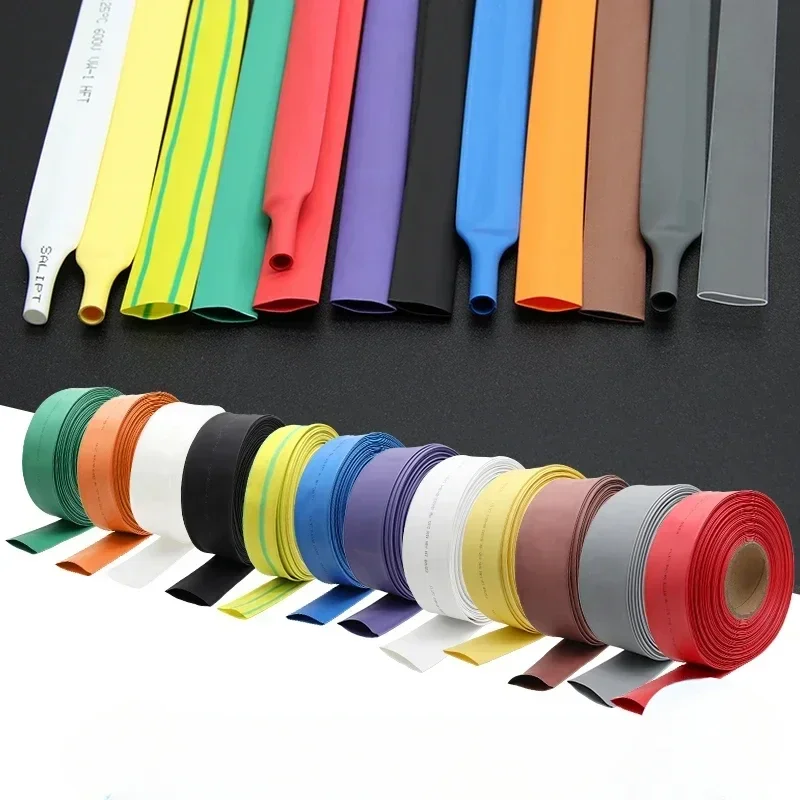 2:1 Heat Shrink Tubing Dia 1 2 3 4 5 6 7 8 9 10 12 14 16 20 25 30 40 50 mm Thermoresistant Sleeve Polyolefin Cable Repair Tube