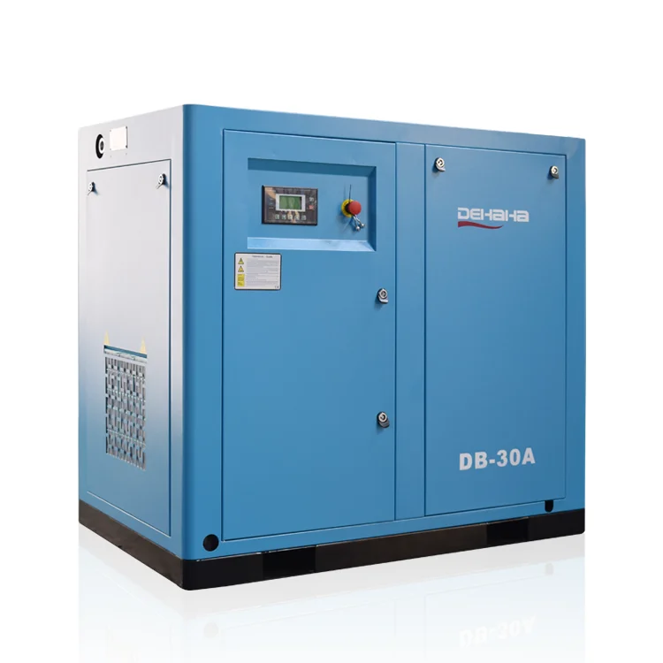 30HP 22kW Latest Technology Belt Direct Drive 7 to 13 Bar Screw Air Compressor