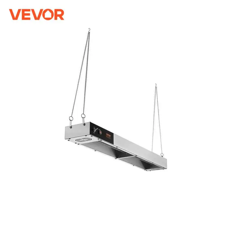 VEVOR French Fry Food Warmer Commercial Strip Food Heating Lamp Electric Stainless Steel Warming Light Dump Station