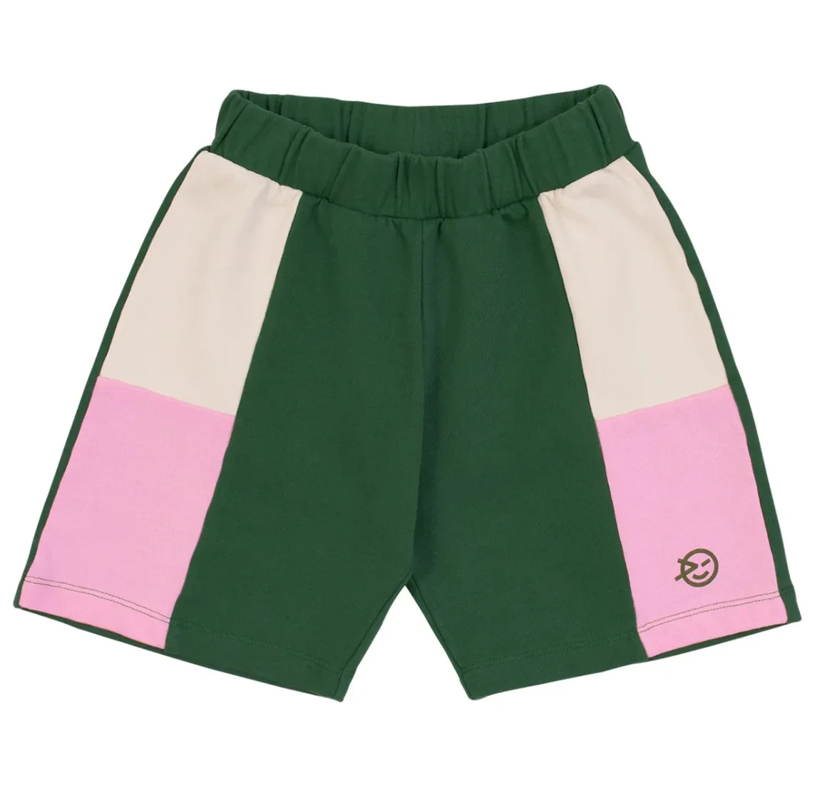 Shorts de bloqueio de cor listrada infantil, calças cortadas sólidas, pré-venda, 2024WYN