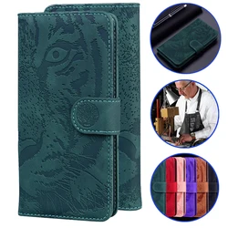 Tiger Pattern Leather Phone Case For Samsung Galaxy S24 FE S23 Ultra S22 Plus S23FE 5G S24FE 2024 Coque Flip Wallet Cover Fundas