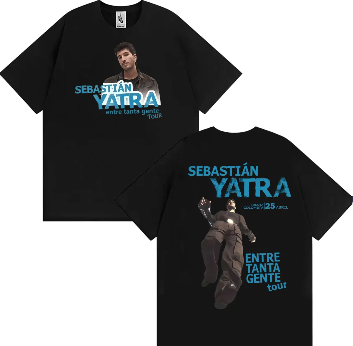 Sebastian Yatra Entre Tanta Gente Tour 2026 T Shirt Men Women Hip Hop Punk Style T-shirts Vintage Cotton Cozy T-shirt Streetwear