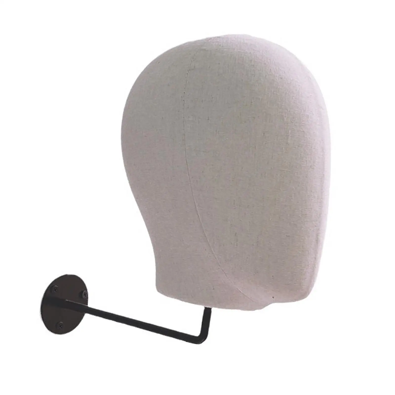 Mannequin Head Stand Wall Mount for Hats Cap Wig Head Holder Manikin Head Storage Hanger for Shopping Mall Headwear Headdress