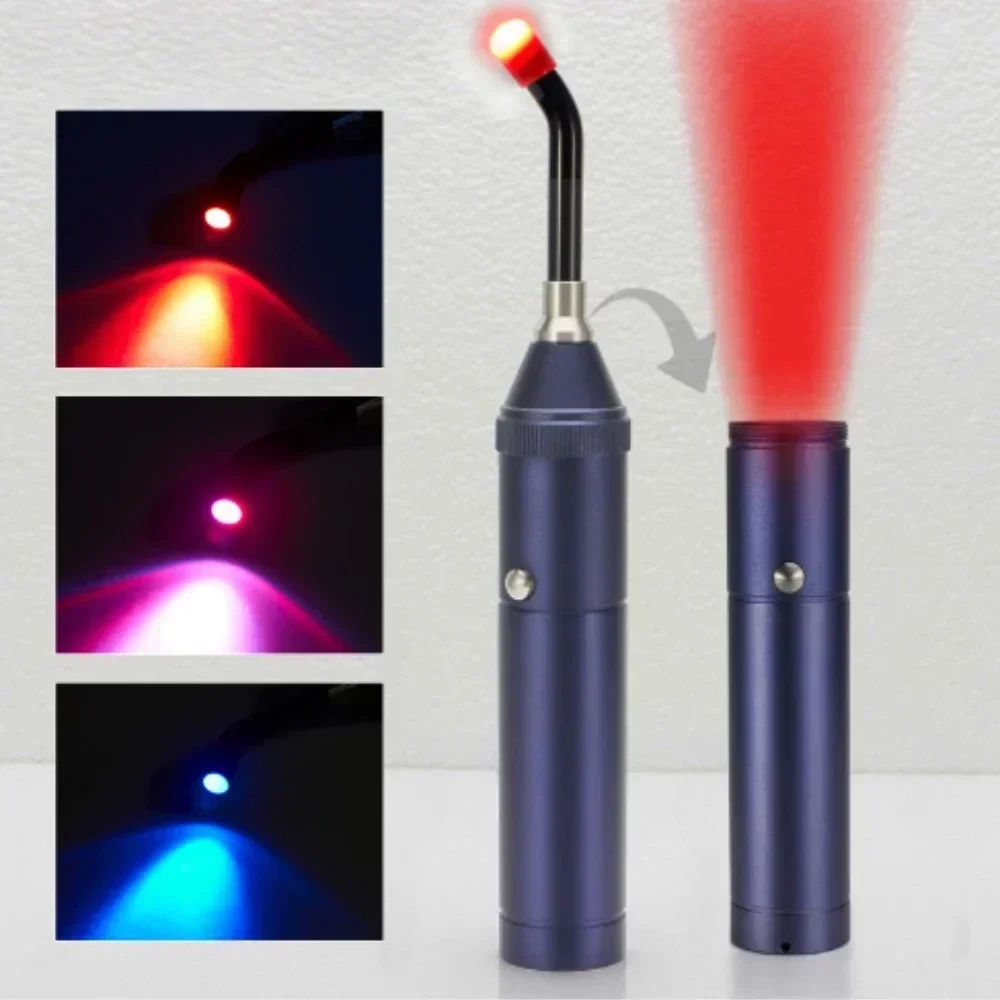 

Medical Red Blue Light LED Physiotherapy Flashlight Canker Sore Treat Devices Light Therapy Devices Lip Nose Ears Body Muscle