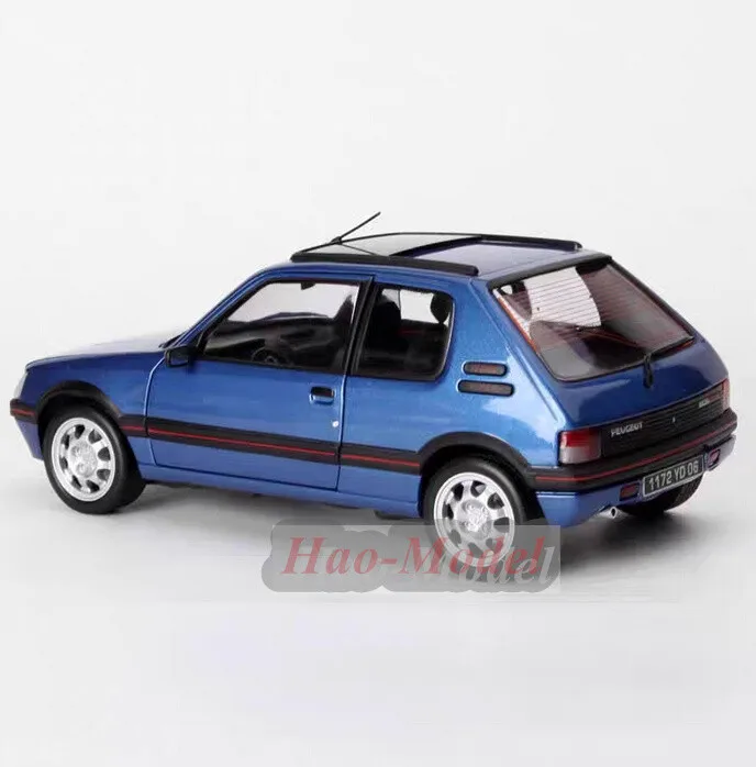 Norev 1:18 Peugeot 205 GTi 1.9 1992 Modelo de Carro em Liga Fundida Azul para Presente e Decoração