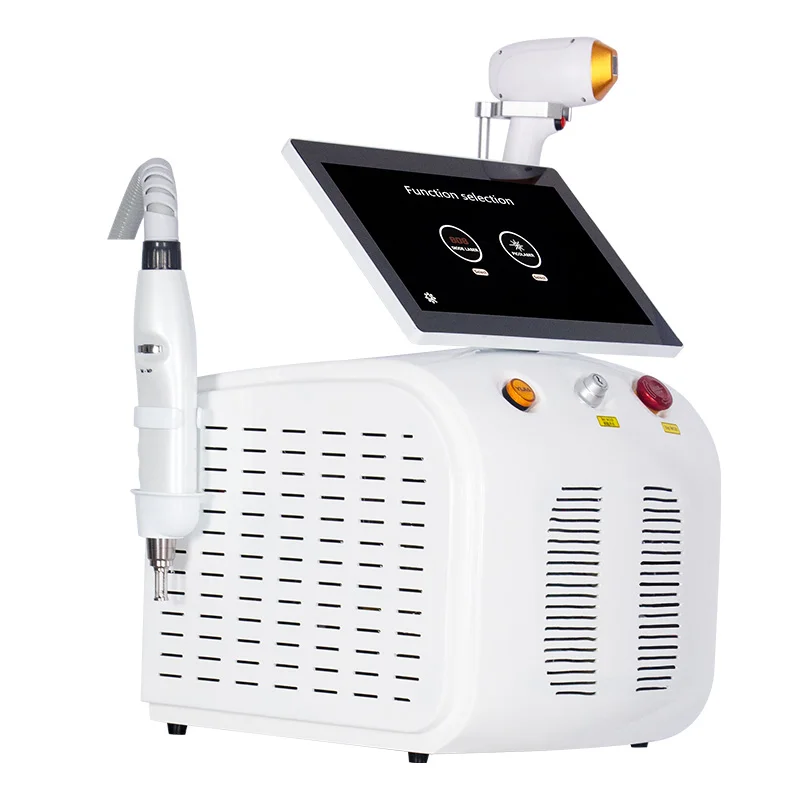 2 Handles Laser Hair Removal Tattoo Removal 2-in-1 4000W 808/755/1064NM Machine Painless Non-invasive Permanent Hair Removal