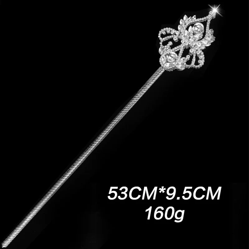 Sceptre de Déesse en Métal pour Cosplay, Accessoire de Marche, Bijoux de ix