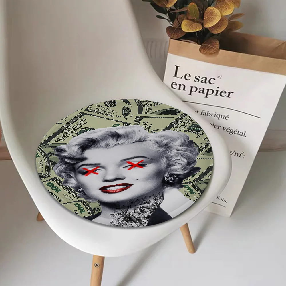 Fashion Movie Star Marilyn Monroe European Dining Chair Cushion Circular Decoration Seat For Office Desk Chair Mat Pad