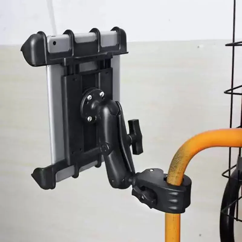 TabDock-Klemme, robuste Pfosten-/Stangenhalterung für stationäre Fahrräder, Fitnessstudio, Laufbänder, Wagen, Rollstühle, Krankenhauspatientenpflege