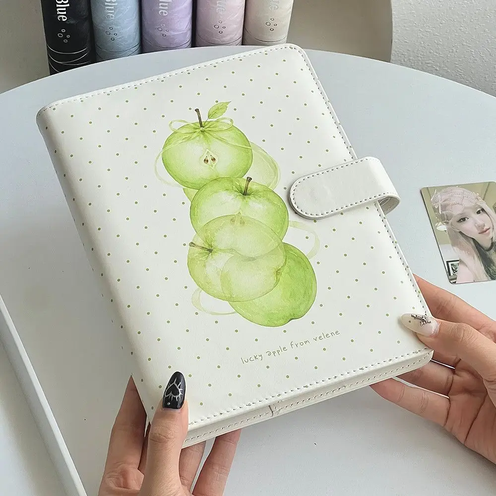 Mint Green Apple Polka Dot Card Album Storage Book Four-Grid A5 High-Value Ins Style 3inch Small Card Photo Album Stationery