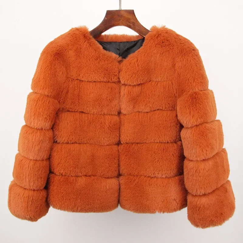 

Women Fox Fur Coat for Women Autumn Winter New Style Imitation Fur Fashionable Warm Artificial Fur Coat Wholesale Free Shipping