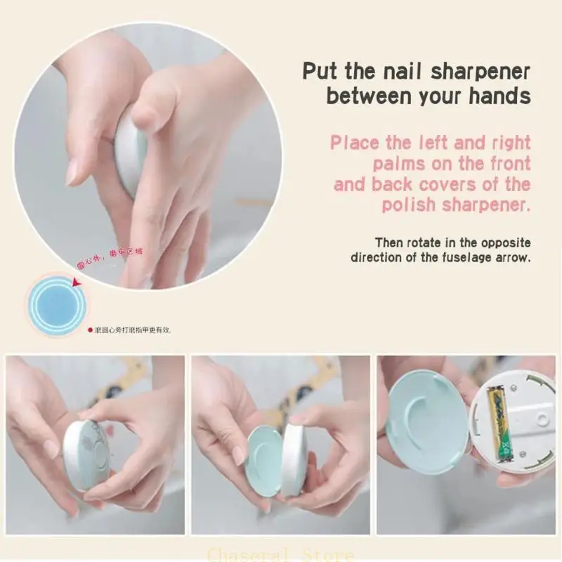 

E7CE Infant Care Safe Clipper Cutter Kids Polisher Manicure Set Baby Electric Trimmer