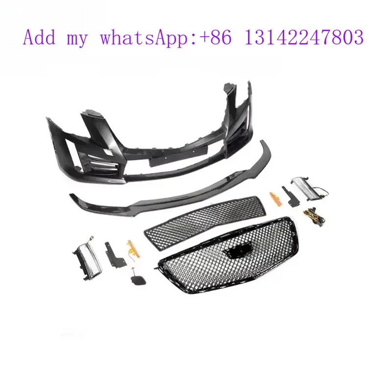 

BM PP Plastic Front Bumper Assembly Front Lip Grille Body Kit For ATS Upgrade V Style Bodykit 2013-2019