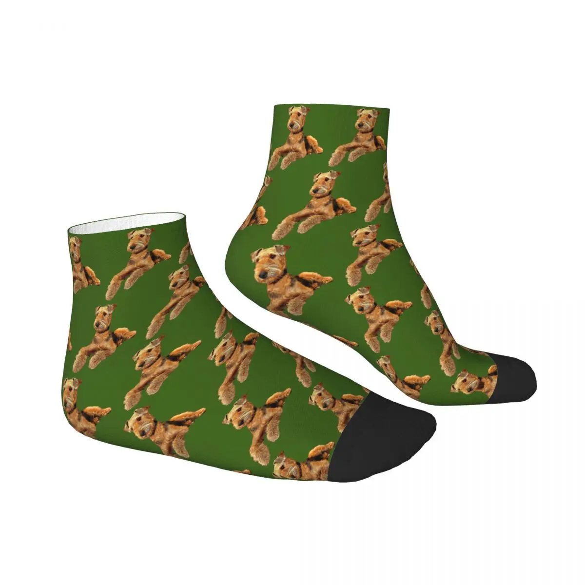 Airedale Terrier Hermosos calcetines para perros Harajuku Medias absorbentes del sudor Calcetines para todas las estaciones Accesorios para regalos de hombre y mujer