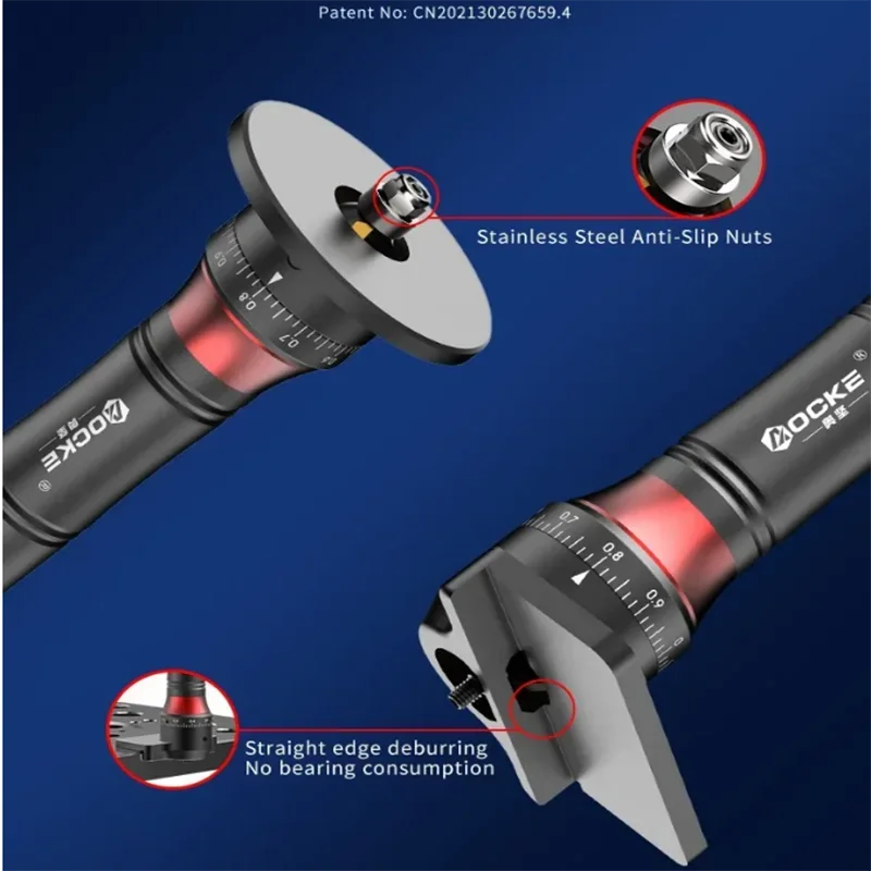 AX207 Mini Pneumatic Chamfering Machine 45 Degrees Metal Deburring Chamfer Tool Handheld Adjustable With Blades New