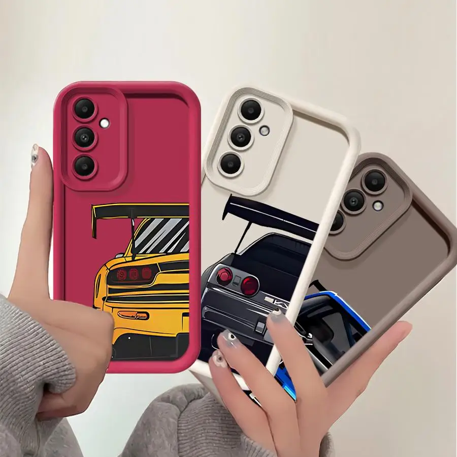 Japan JDM Sports Cars Phone Case for Samsung Galaxy A72 5G A73 A71A52s A54 A53 A52 A55 A35 A25 A15 A51 Soft Cover image 2