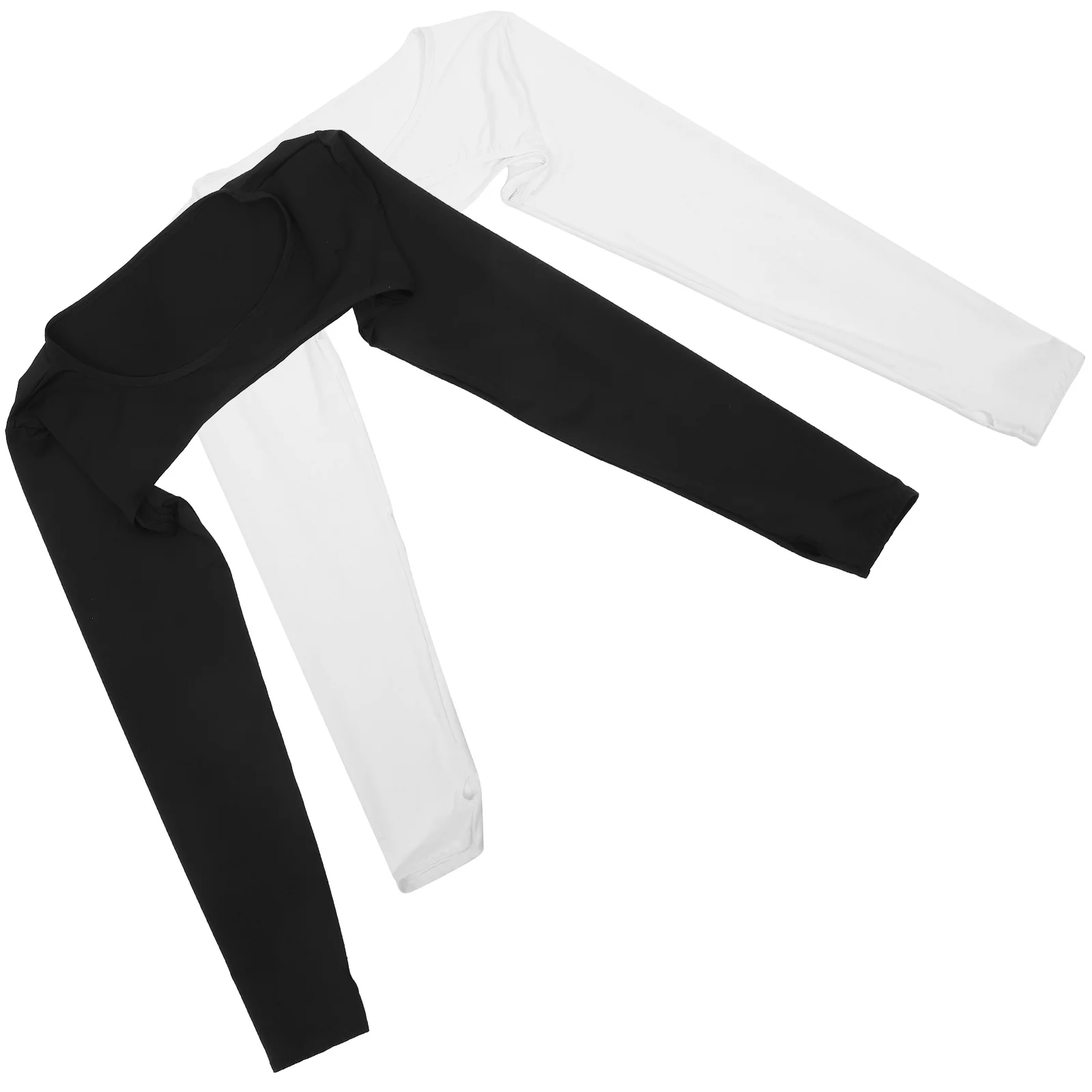 

2 Pcs Arm Sleeve Outdoor Sports Fashion Covers for Women Anti-UV Shawl Cooling Sleeves Shrugs with Finger Holes Miss