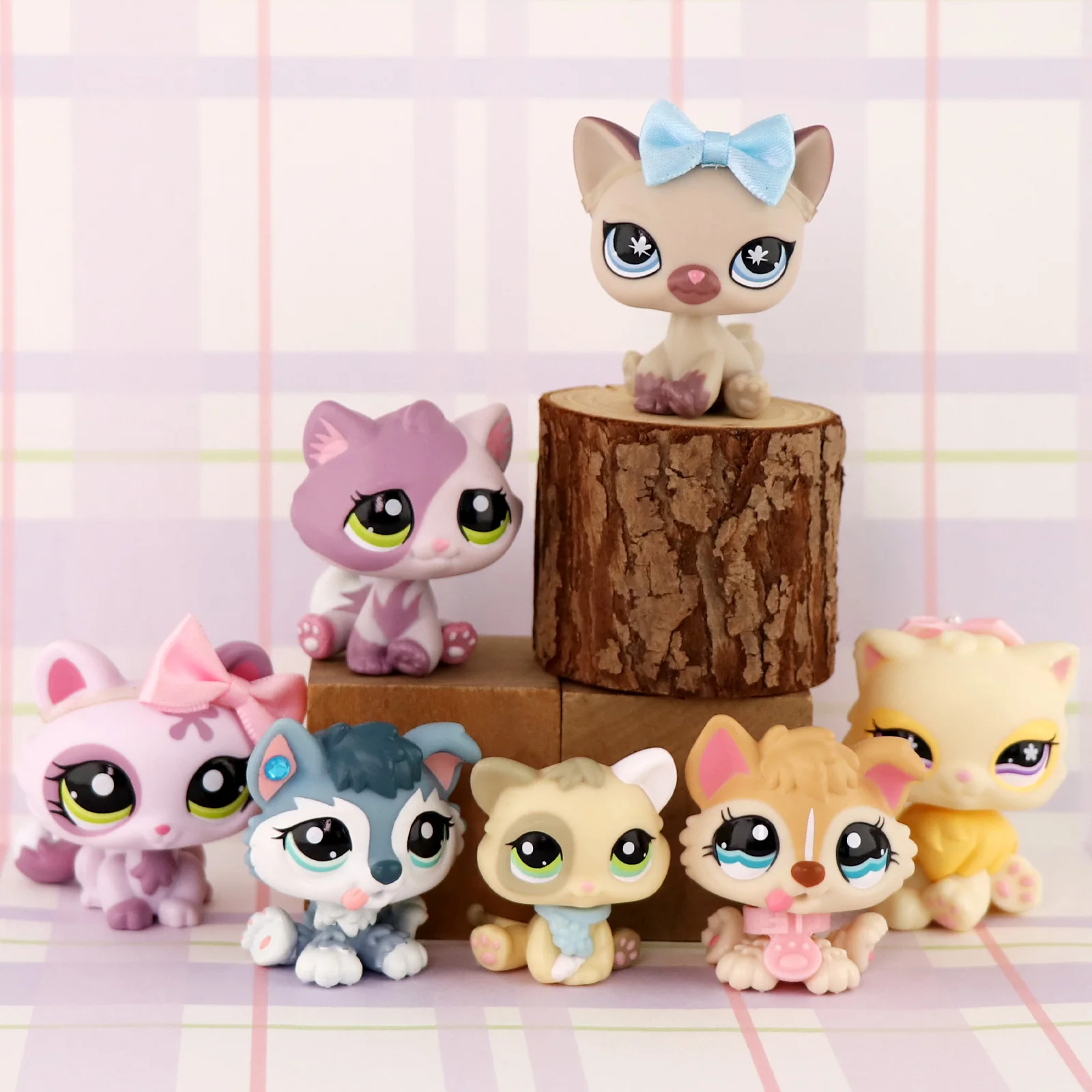 

Набор из 7 фигурок LPS Minilpsshop Pet Shop: редкие игрушки-бобблхеды Bonbon Sitting Cat, детские игрушки, подарки для мальчиков и девочек, коллекционные предметы