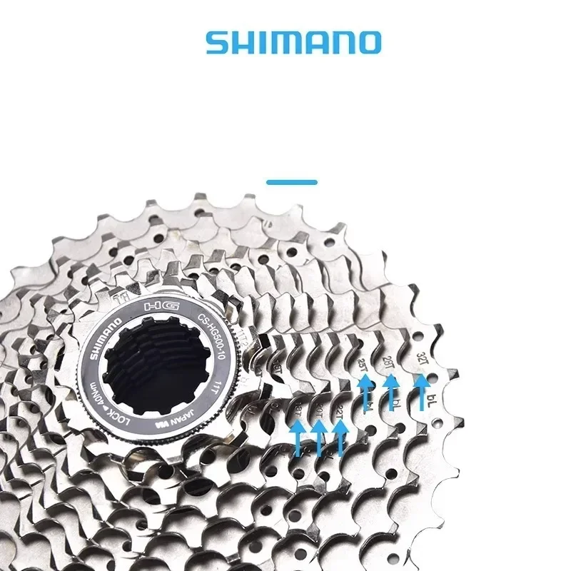 Shimano CS HG500 10 Speed Road Bicycle Cassette Sprocket For 10s 10v 12-28T 11-25/32T/34T 36T Freewheel Road Bike Accessories