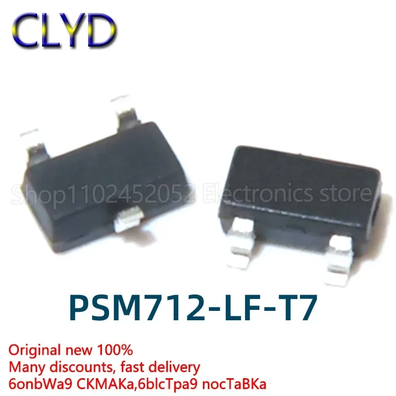 1PCS/LOT New and Original PSM712-LF-T7 SM712.TCT patch SOT23 lightning protection and anti-static protection diode