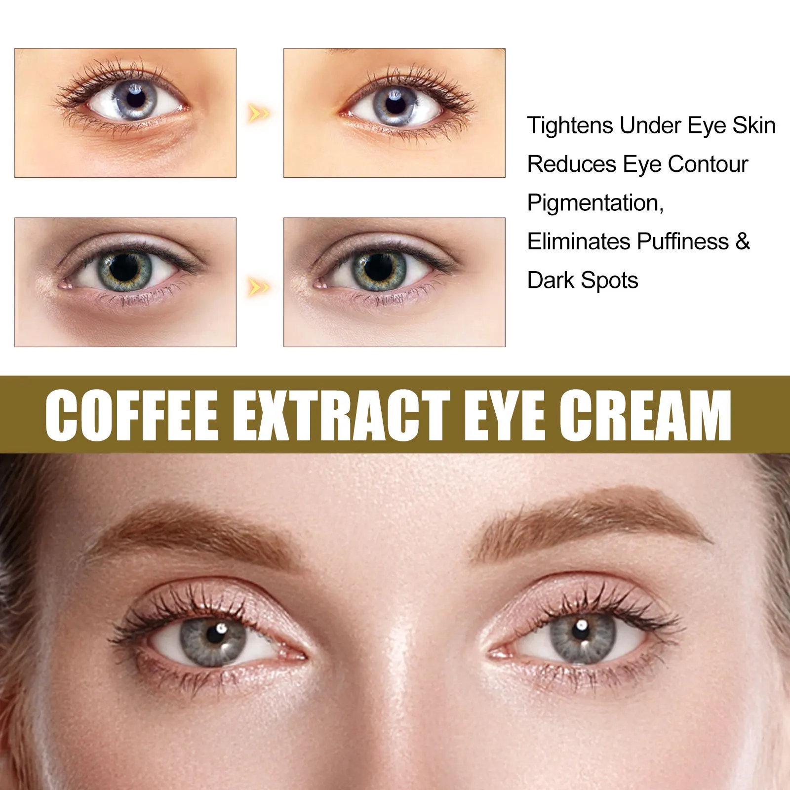 Crema para eliminar arrugas, elimina las ojeras, elimina la hinchazón, hidrata, Reduce las líneas finas, levanta el estiramiento, cuidado de los ojos