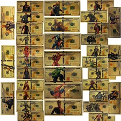 Marvel Legends Spiderman Ironman Gold Card Commemorative Banknote Collection Movie Peripherals Best Gifts For Collecting hobbies