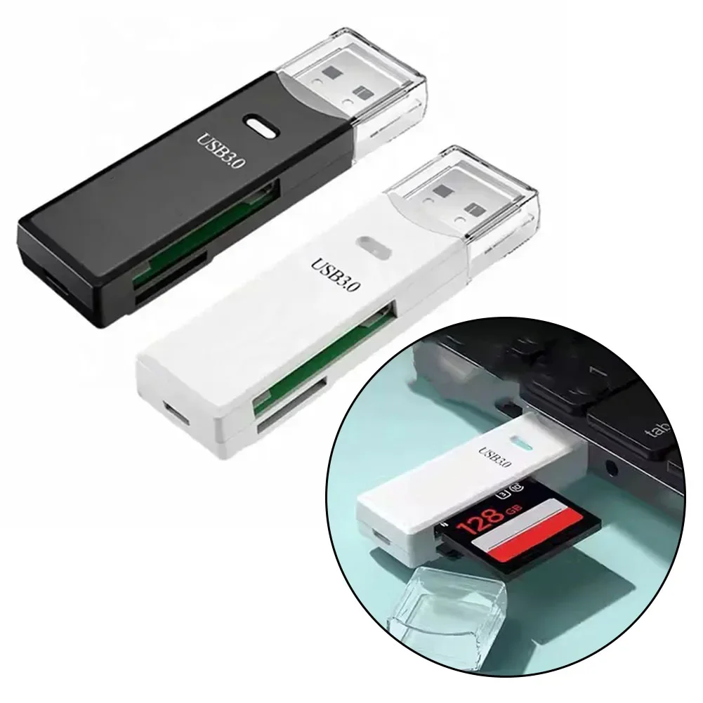 2 IN 1 Card Reader USB 3.0 2.0 Micro SD TF Card Memory Reader High Speed Multi-card Writer Flash Drive Laptop Accessory      New