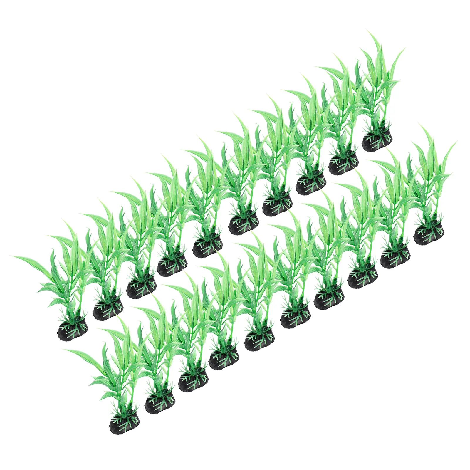 

20 Pcs Simulation Aquatic Tank Decorations Lifelike Plastic Plants Aquarium Pond Easy Care Artificial Water Plants