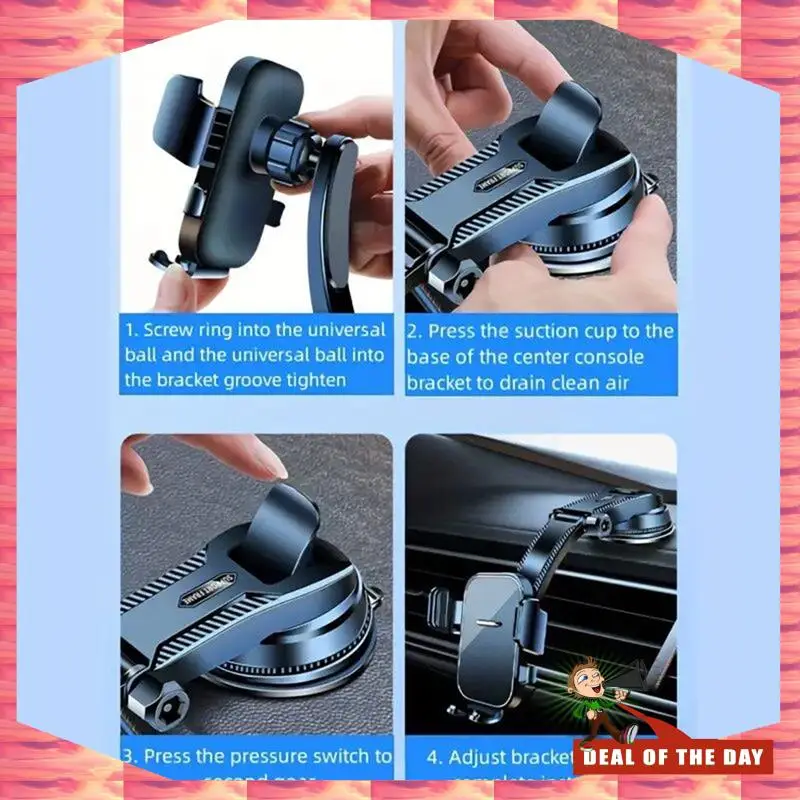 24-Hour Delivery AUTOP 360° Rotatable Car Phone Holder For Dashboard And Windshield Suction Cup Cell Phone Mount Navigation Brac