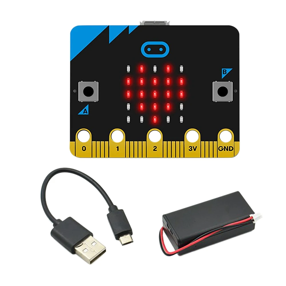 Micro:Bit V1.5 Papan Pengembangan Mikro:Bit Kit Mobil Pintar/Qtruck/Python Pendidikan BBC Microbit Robot Yang Dapat Diprogram untuk DIY_N22R