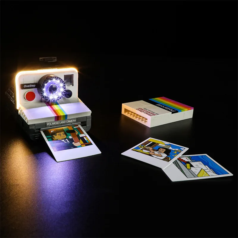 (Only LED Light No Bricks)  21345 Polaroid OneStep SX-70 Camera Ideas  (Not Include Building Blocks Bricks Kits Sets Model)