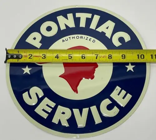 Service Round Metal Tin Sign 10.75