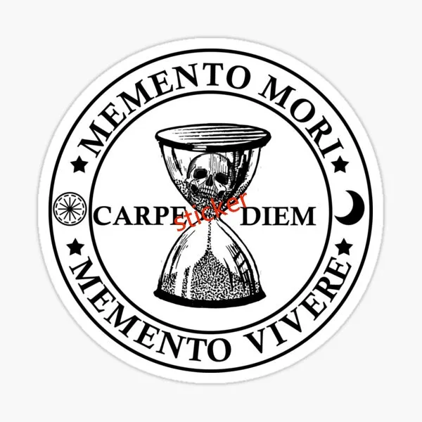 

Memento Mori Latin Phrase Vinyl Sticker Decal Decor Suv Bodywork Bumper Window Phone Trunk Laptop Decal Adventure Pvc