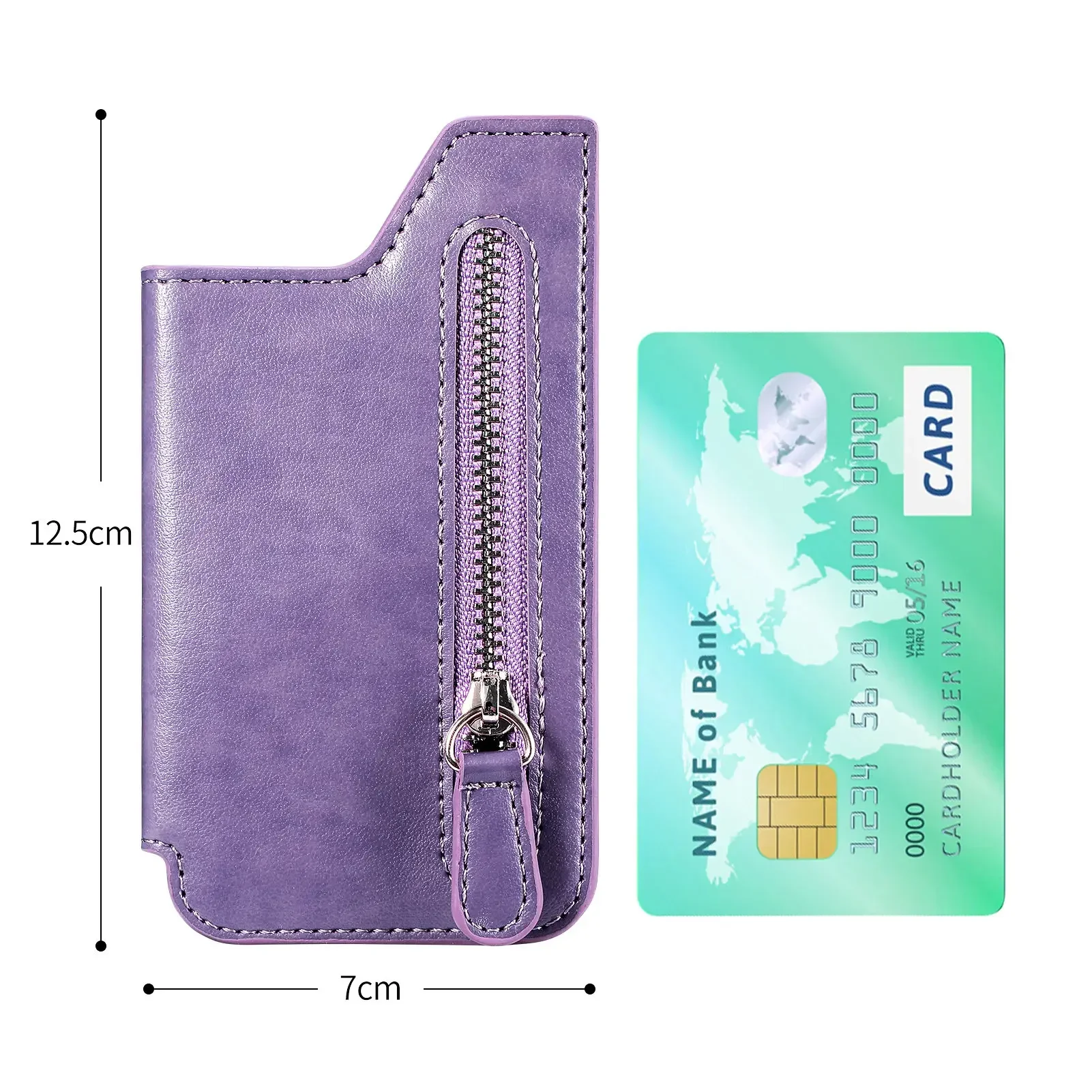 حامل بطاقة الهاتف الخليوي العالمي، حامل المحفظة، حامل الهاتف لهاتف آيفون وسامسونج وهواوي وشاومي أوبو فيفو شارب HTC Moto Oneplus #6