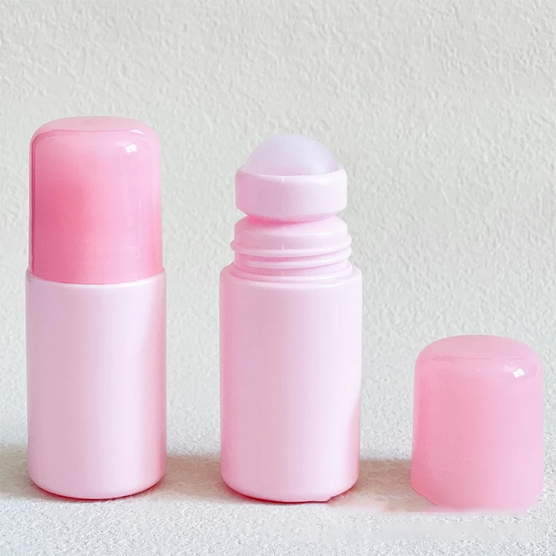 1/3/5 pçs 50ml garrafa de rolo de plástico vazio garrafas recarregáveis para diy desodorante óleo essencial perfume líquido cosméticos recipiente