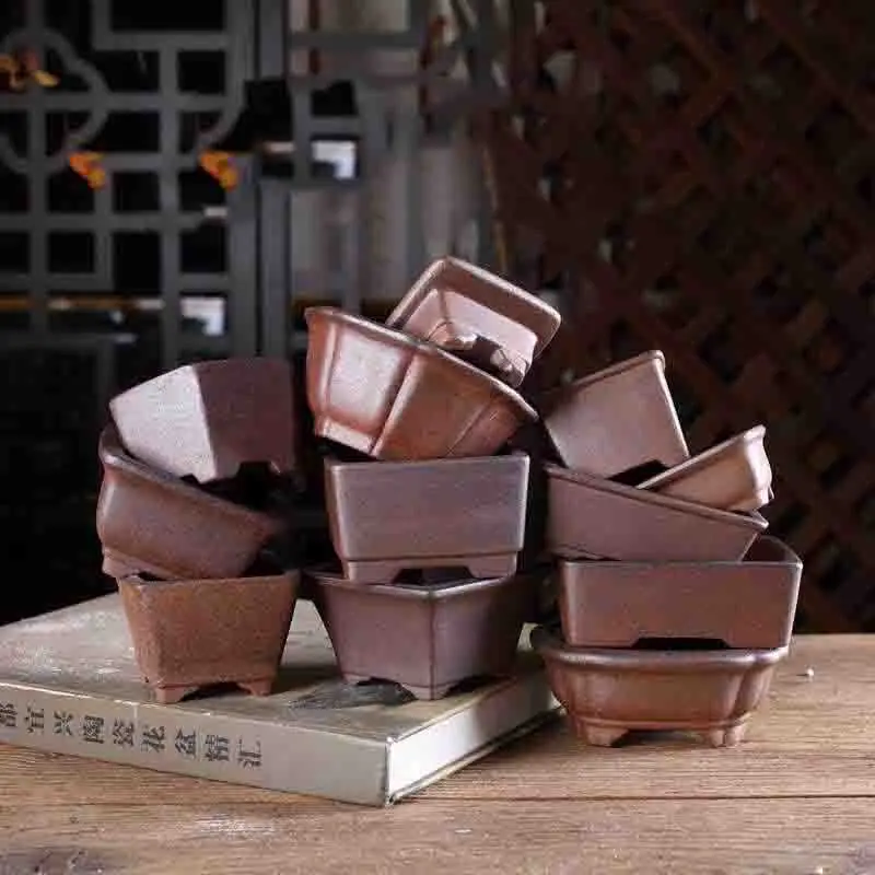 2025 New Creative Thumb Flower Pot Mini Simple Glazed Succulent Flower Pot Chinese Home Desktop Decorative Bonsai Pot 1PCS LE336